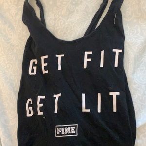 VS PINK GET FIT GET LIT TANK SIZE SMALL